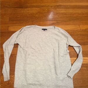 American Eagle Outfitters Light Gray Knit Sweater